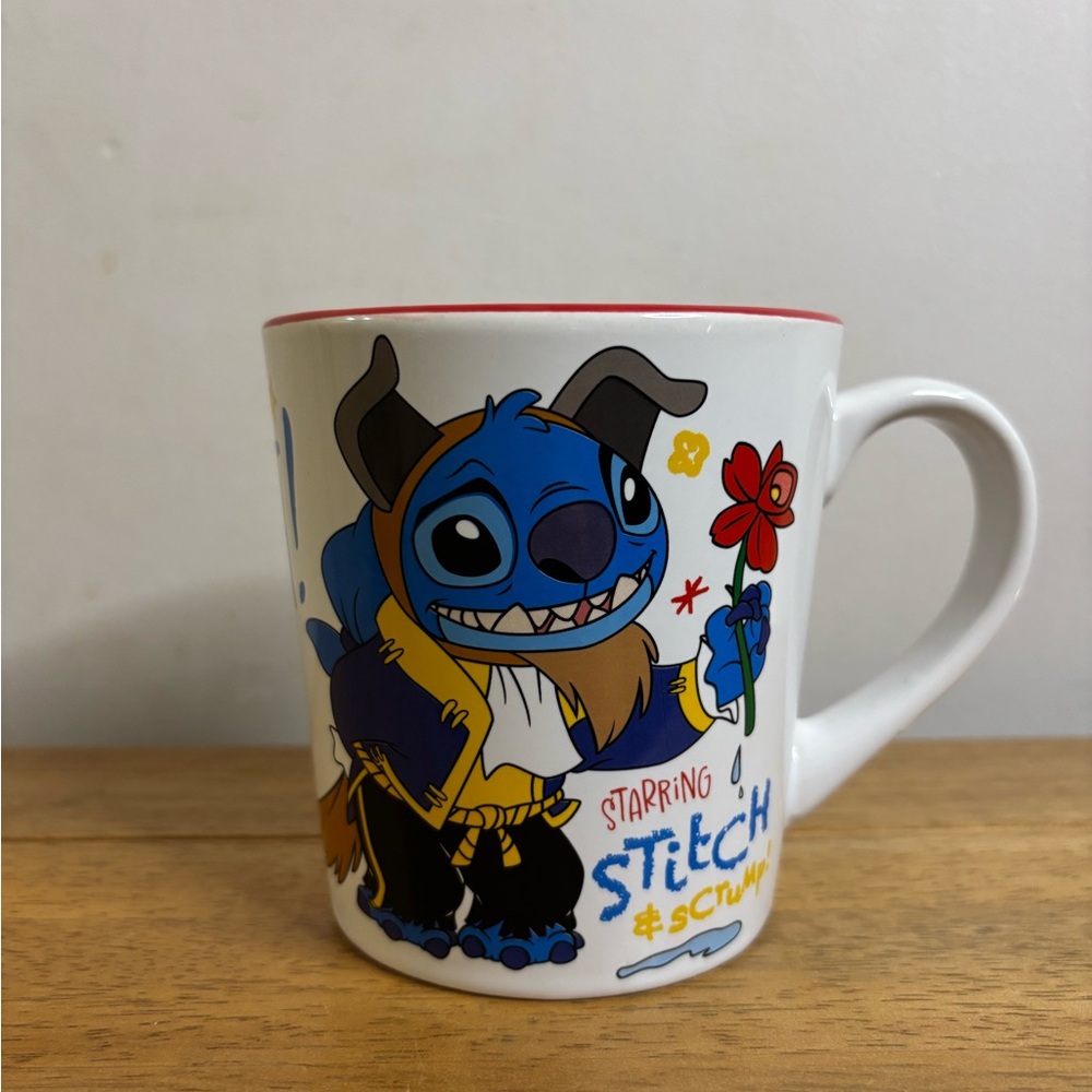 Disney Beauty and the Beast Be Our Guest Starring Stitch and Scrump Mug …